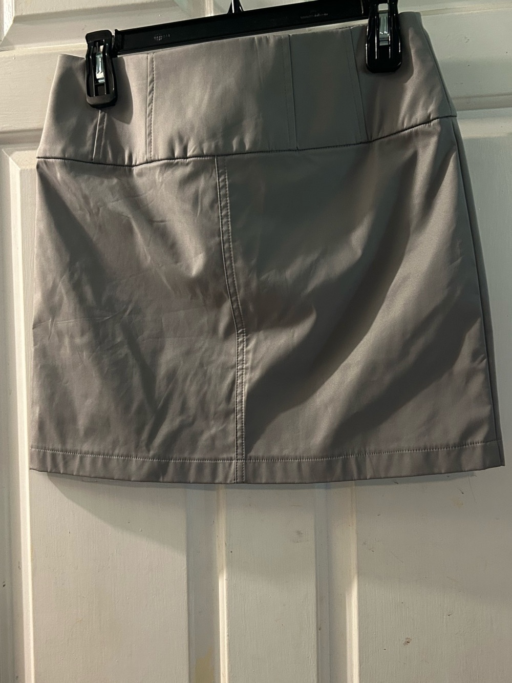 Zara Gray Leather-look Mini Skirt